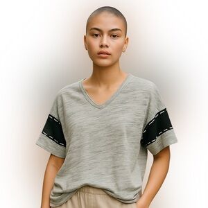 Pink Victoria's Secret Gray Black Crop Top V-Neck XS